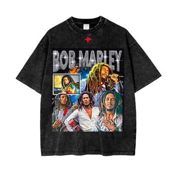 Bob Marley Acid Wash Oversize T-Shirt